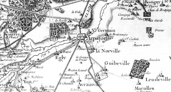 La Norville sur la carte de CASSINI